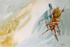 HORSE RIDER.2002, watercolor on paper  72 x 98cm